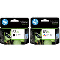 New, Pre-Owned - High Yield HP 63XL Black and Tri-Color Ink Cartridge