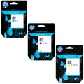 New, Pre-Owned - HP 82 69-ml Magenta, Cyan, Yellow Ink Cartridge, 3 Pack