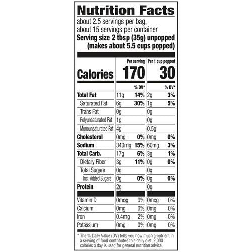 Orville Redenbachers Microwave Popcorn, Movie Theater Butter Flavor, 3.29 Oz., 6-Count