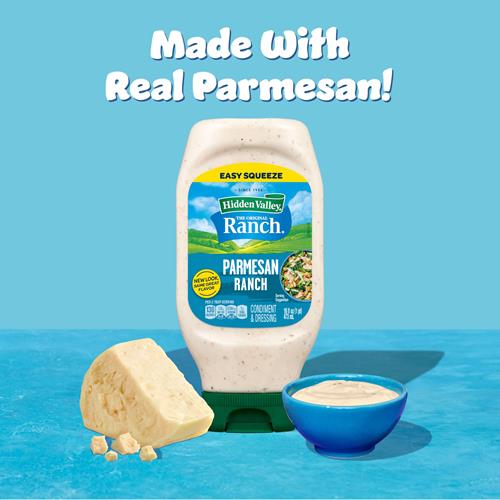 Hidden Valley Parmesan Ranch Condiment And Dressing, Easy Squeeze Bottle, 16 Fl Oz (Package May Vary)