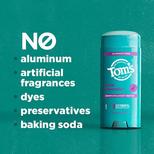 Tom’S Of Maine Wild Lavender Natural Deodorant For Women And Men, Aluminum Free, 3.25 Oz