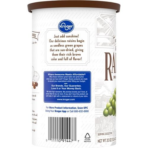 Kroger Seedless Raisins 20 oz