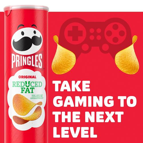 Pringles Potato Crisps Chips, Lunch Snacks, On-The-Go Snacks, Reduced Fat, 4.9Oz Can (1 Can)