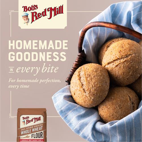 Bobs Red Mill Whole Wheat Flour, 5Lb (Pack Of 1) - Whole Grain, Vegan, Kosher