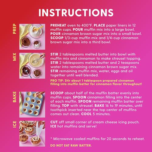 Duncan Hines Epic Cinnabon Bakery Inspired Muffin Kit, 32.42 Oz.