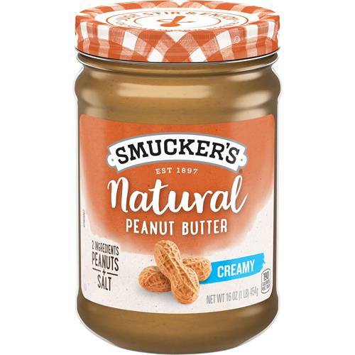 Smuckers Natural Creamy Peanut Butter, 16 Ounces