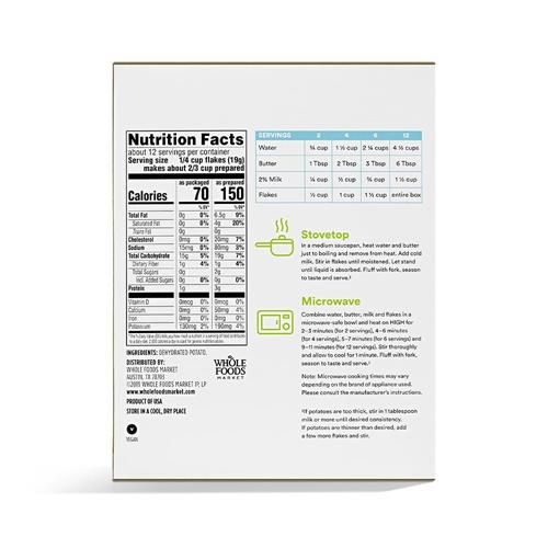 Whole Foods Market, Instant Mashed Potatoes Original, 8 Oz
