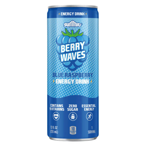 Summit Blue Raspberry Waves Energy Drink, 12 fl oz can