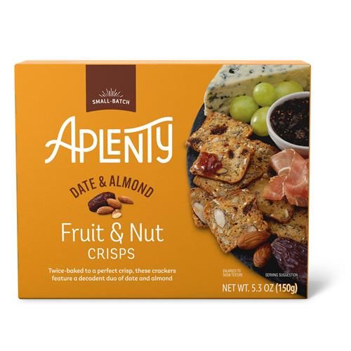 Aplenty Fruit & Nut Crisps, Date And Almond, 5.3 Oz