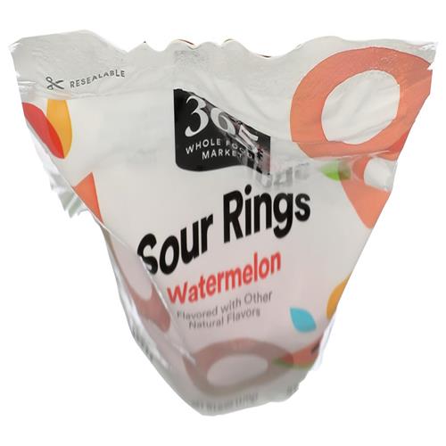 Whole Foods Market, Sour Gummy Watermelon Rings, 6 Ounce