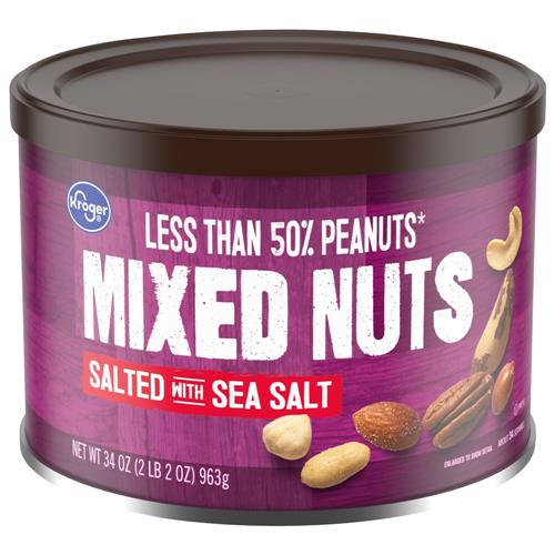 Kroger Sea Salted Mixed Nuts 34 oz