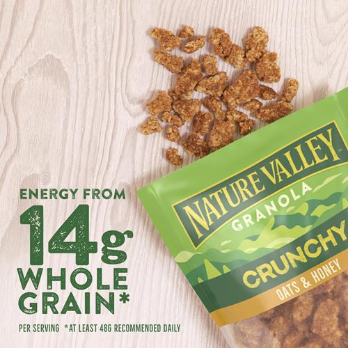 Nature Valley Crunchy Granola, Oats And Honey Granola, Resealable Snack Pouch, 16 Oz