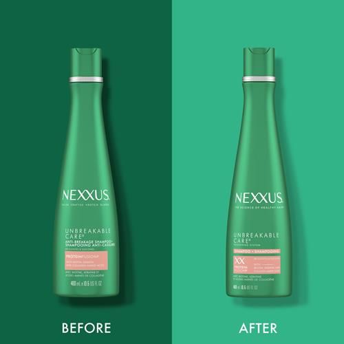 Nexxus Unbreakable Care Anti-Breakage Shampoo With Keratin, Collagen, Biotin For Fine And Thin Hair Sulfate Free Shampoo 13.5 Oz