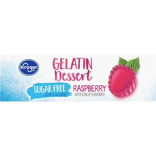 Kroger Sugar Free Raspberry Gelatin Dessert Mix 0.37 oz
