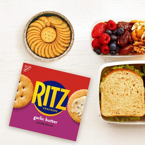 Ritz Garlic Butter Crackers, Snacks For Kids And Adults, Lunch Snacks, 13.7 Oz