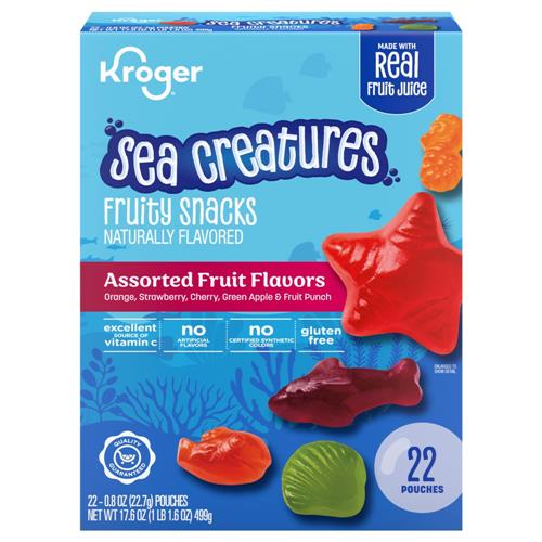 Kroger Sea Creatures Fruity Snacks 22 ct / 0.8 oz