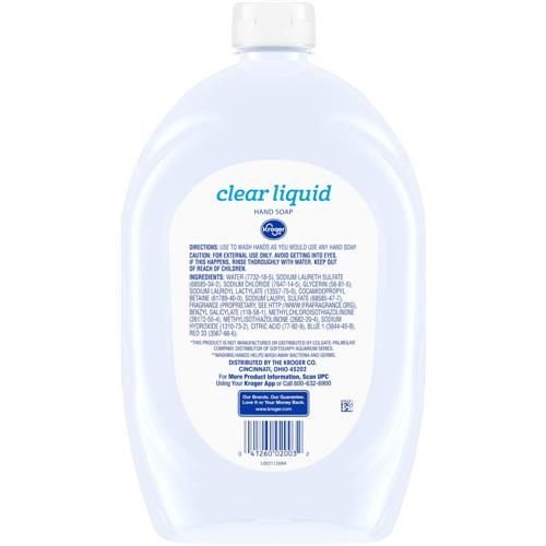 Kroger Clear Antibacterial Liquid Hand Soap Refill 50 fl oz