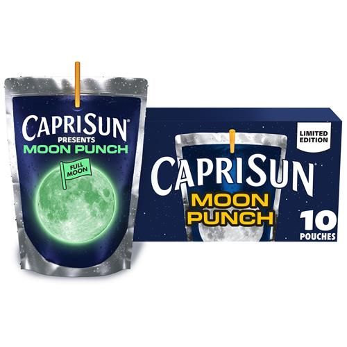 Capri Sun Moon Punch Wild Cherry Flavored Juice Drink Blend From Concentrate With Other Natural Flavor 10 Ct Box, 6 Fl Oz Pouches
