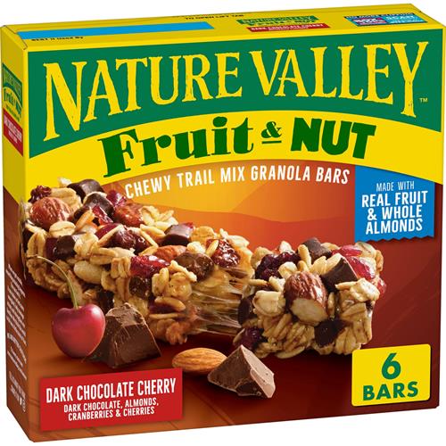 Nature Valley Fruit And Nut Granola Bars, Dark Chocolate Cherry, 6 Ct, 7.4 Oz
