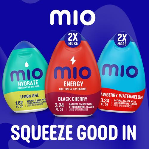 Mio Energy Black Cherry Naturally Flavored With Other Natural Flavor Liquid Water Enhancer, 3.24 Fl Oz Bottle