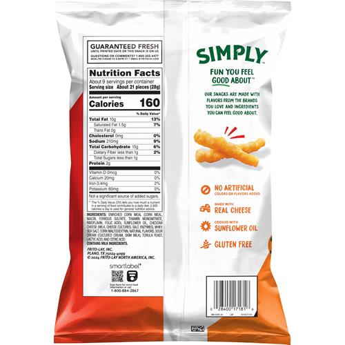 Simply Cheetos Crunchy White Cheddar, 8.5 Oz