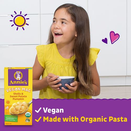 Annies Organic Vegan Mac, Shells And Sweet Potato Pumpkin, 6 Oz