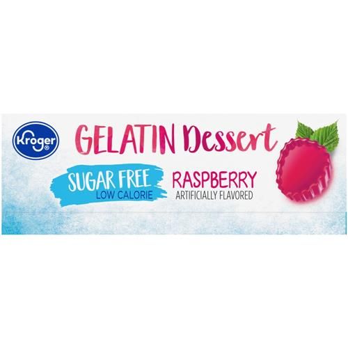 Kroger Sugar Free Raspberry Gelatin Dessert Mix 0.37 oz