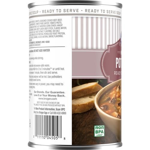 Kroger Hearty Pot Roast Soup 18.8 oz
