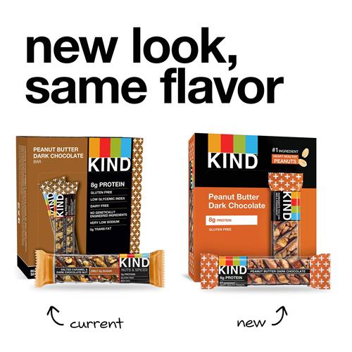Kind Nut Bars, Peanut Butter Dark Chocolate, Healthy Snacks, Gluten Free, 8G Protein, 6 Count