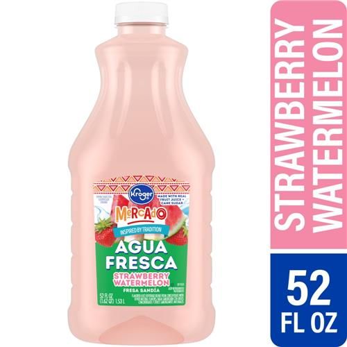 Kroger Strawberry Watermelon Mercado Agua Fresca 52 fl oz