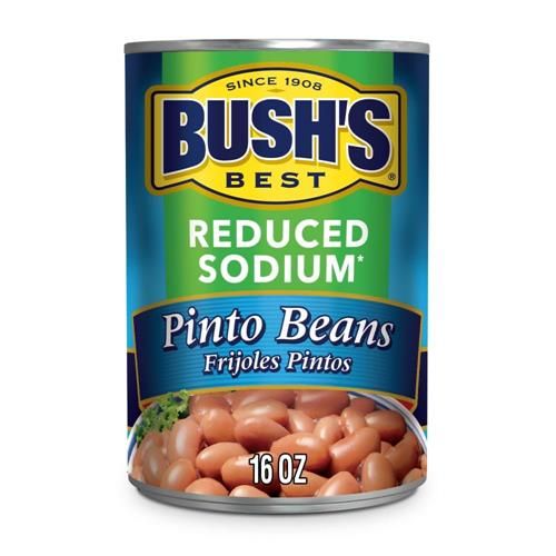 Bushs Best Pinto Beans, 16 Ounce Can, Canned Beans, Pinto Beans Canned, Source Of Plant Based Protein And Fiber, Low Fat, Gluten Free, For Soups, Salads And More