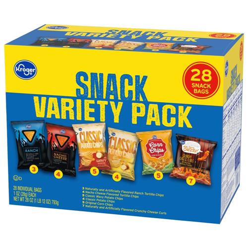 Kroger Chips Variety Pack 28 ct / 1 oz