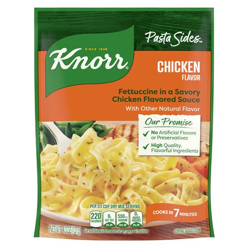 Knorr Pasta Sides Chicken Fettuccine For Delicious Quick Pasta Side Dishes No Artificial Flavors Or Preservatives 4.3 Oz