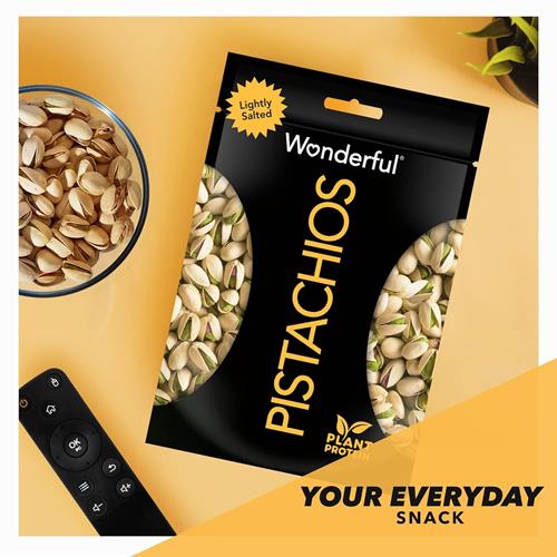 Wonderful Pistachios In Shell, Lightly Salted Nuts, 16 Ounce Resealable Bag, Protein Snacks, Gluten Free, Healthy Food, Office Snacks