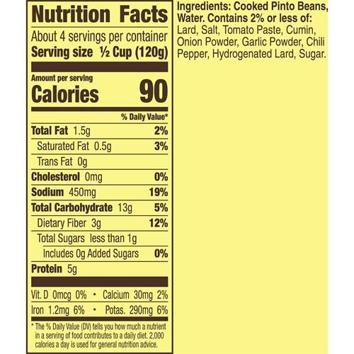 Old El Paso Traditional Canned Refried Beans, 1 Can, 16 Oz