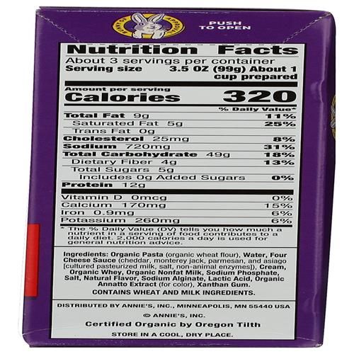 Annies Deluxe Macaroni And Cheese With Organic Pasta, Shells And Four Cheese, 11.3 Oz