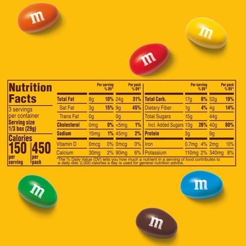 M&Ms Peanut Chocolate Candy Movie Theater Box 3.1-Ounce Box
