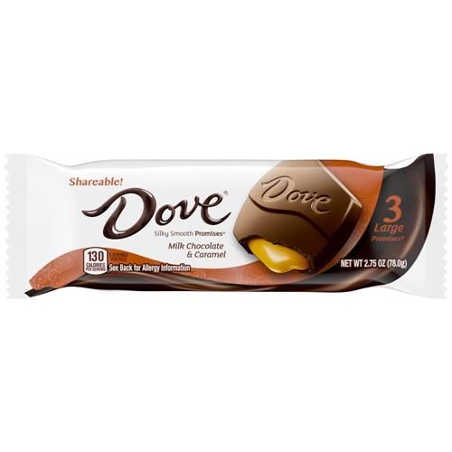 Dove Large Promises Milk Chocolate Caramel Candy, 2.75 Oz Pack