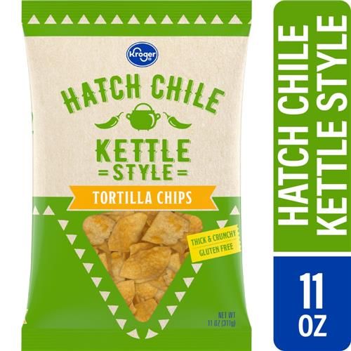Kroger Hatch Chile Kettle Style Tortilla Chips 11 oz