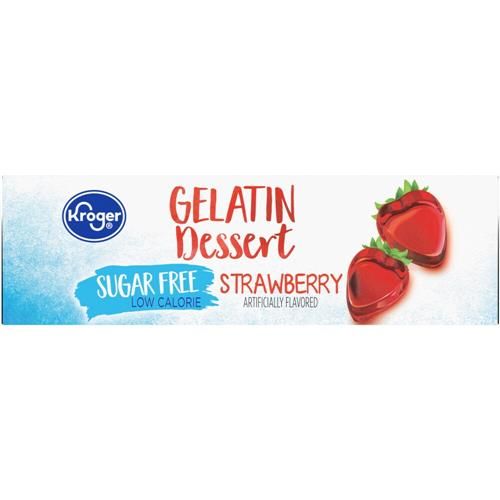 Kroger Sugar Free Strawberry Gelatin Dessert Mix 0.44 oz