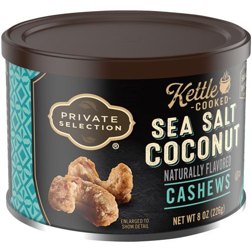 Private Selection Kettle Cooked Sea Salted Coconut Cashews 8 oz