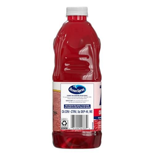 Ocean Spray Zero Sugar Cranberry Juice Drink, Cranberry Juice Drink Sweetened With Stevia, 64 Fl Oz Bottle