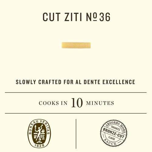 Rummo Cut Ziti Pasta N.36 - Ziti Pasta Noodles, Durum Wheat Pasta, Baked Ziti, Tube Pasta, Dry Italian Pasta - 16 Ounce (Pack Of 1)