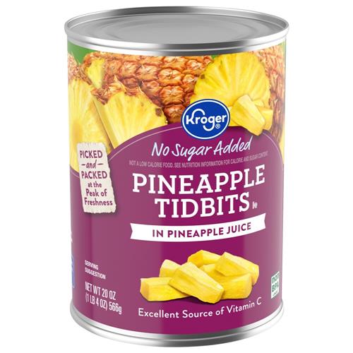 Kroger Canned Pineapple Tidbits in Pineapple Juice 20 oz
