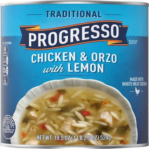 Progresso Traditional, Chicken & Orzo With Lemon Canned Soup, 18.5 Oz.