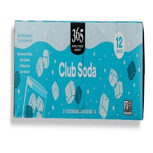 Whole Foods Market, Club Soda, 12 Pack, 12 Fl Oz