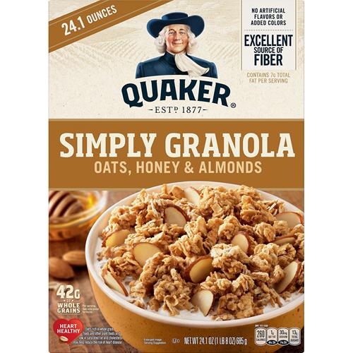 Quaker Simply Granola, Oats, Honey, & Almonds, 24.1Oz Box