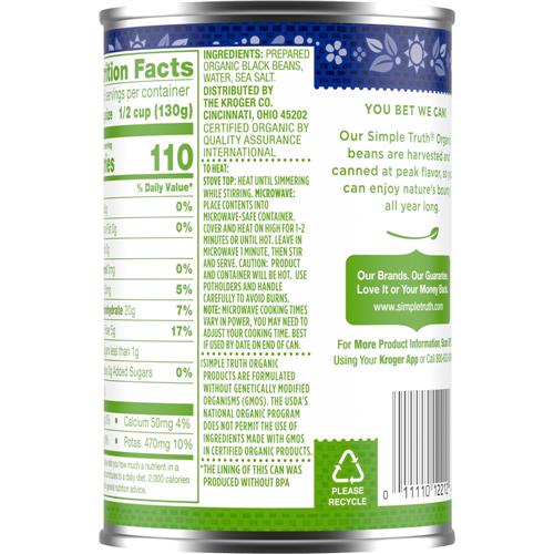 Simple Truth Organic Black Beans 15 oz
