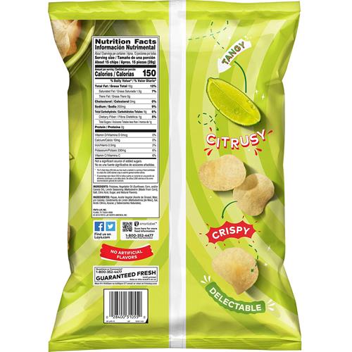 Lays Potato Chips Limon, 12.5 Oz