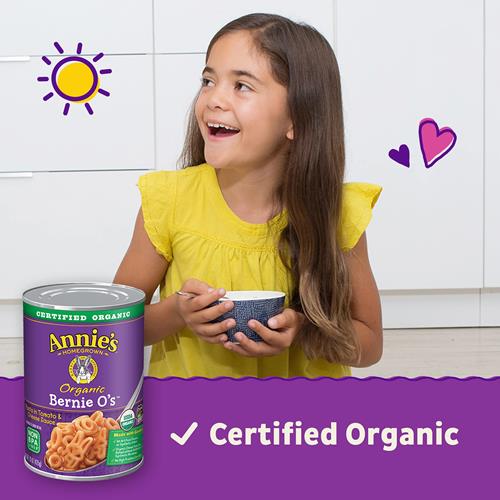 Annies Organic Bernie Os, Canned Pasta In Tomato And Cheese Sauce, 15 Oz